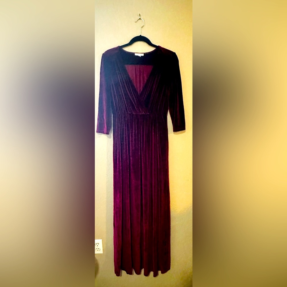 Baltic Born - Sofia Velvet Maxi Dress - Mulberry - Size Large